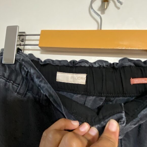 PILCRO Black Denim Paperbag Waist Women's Cropped Jeans Size 27 Petite - Picture 8 of 10